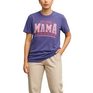 ONE LOVED MAMA T-Shirt | Gildan Softstyle | Size 2XL | Purple | New